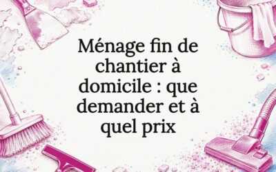 Ménage fin de chantier à domicile : que demander et à quel prix