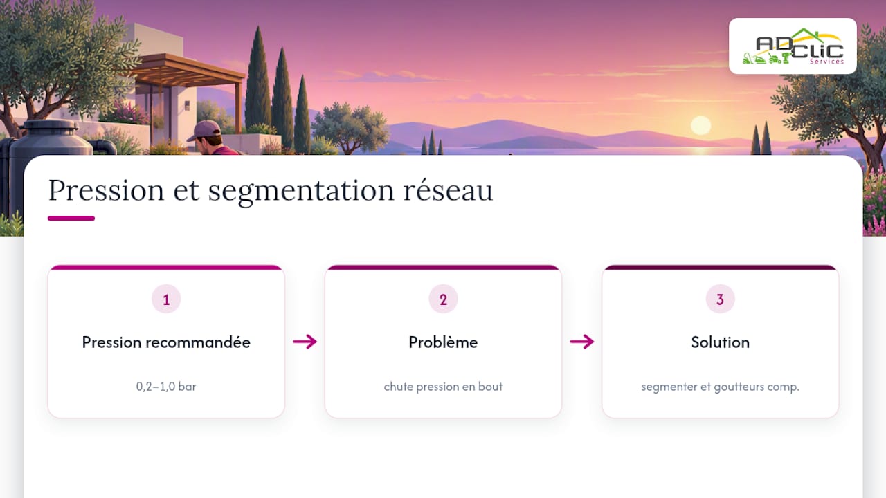 Impact de la pression et de la longueur des lignes