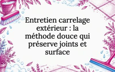 Entretien carrelage extérieur : la méthode douce qui préserve joints et surface