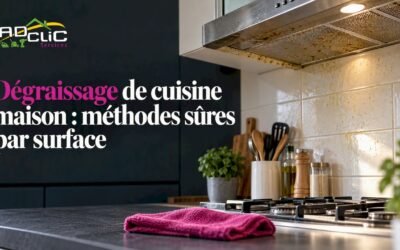 Dégraissage de cuisine maison : méthodes sûres par surface