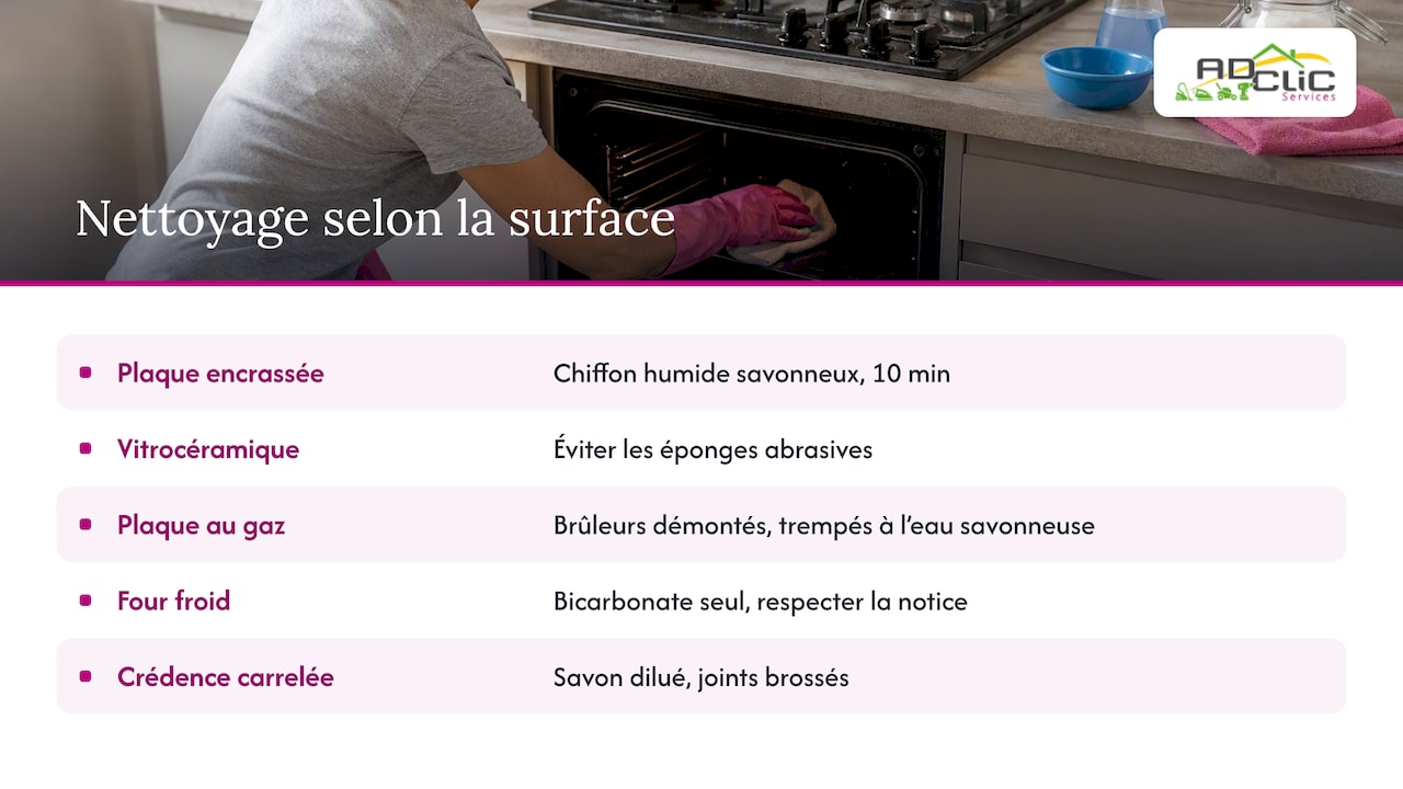 Méthodes adaptées aux plaques, au four et à la crédence