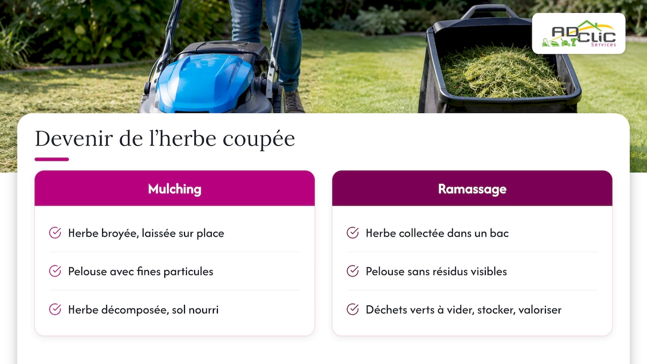 Comparaison du devenir de l’herbe coupée