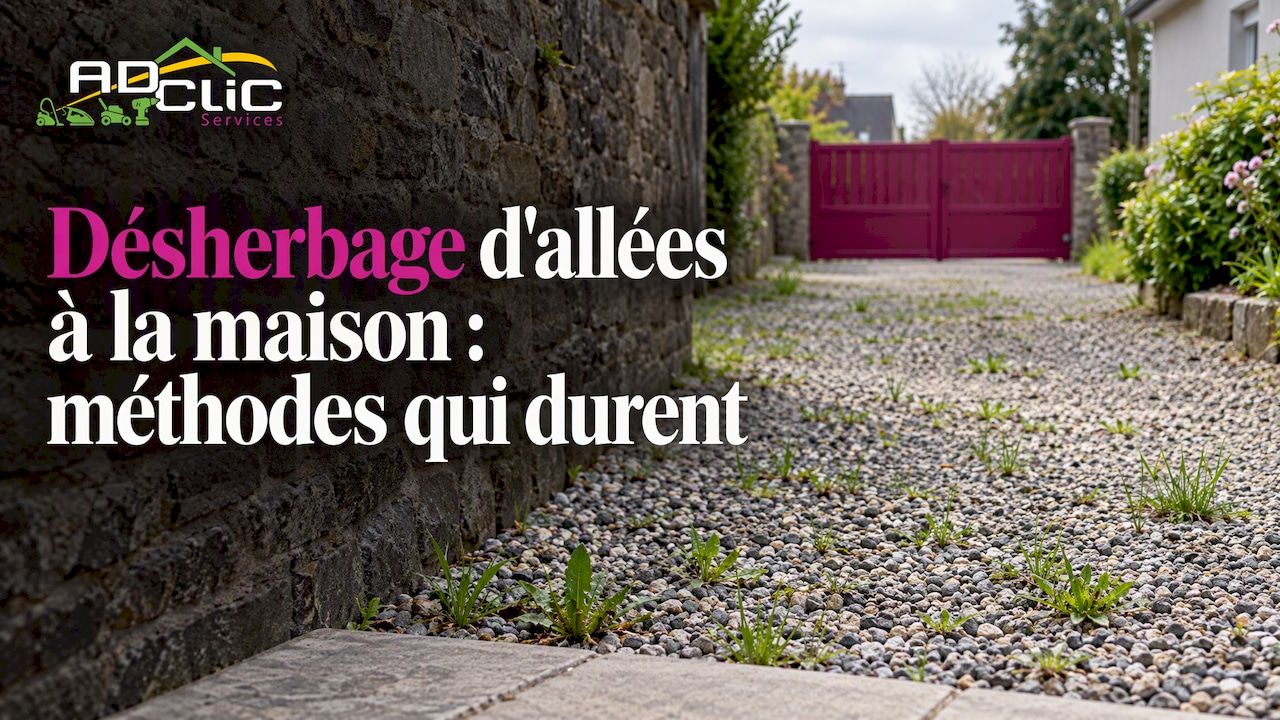 1792929873478-jeunes-herbes-dans-une-allee-gravillonnee Jeunes pousses d'herbe dans une allée de gravier